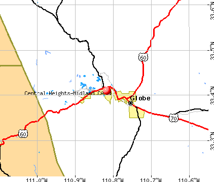 Central Heights-Midland City, AZ map