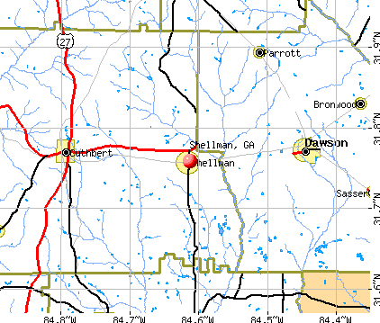 Shellman, GA map