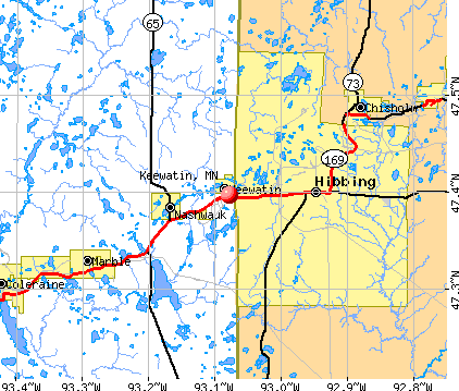 Keewatin, MN map