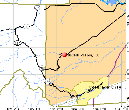 Beulah Valley, CO map