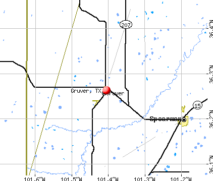 Gruver, TX map