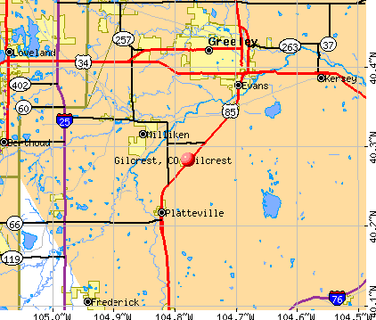 Gilcrest, CO map