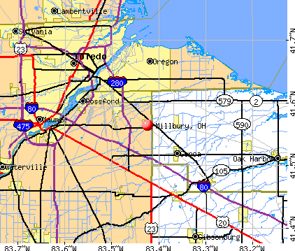 Millbury, OH map