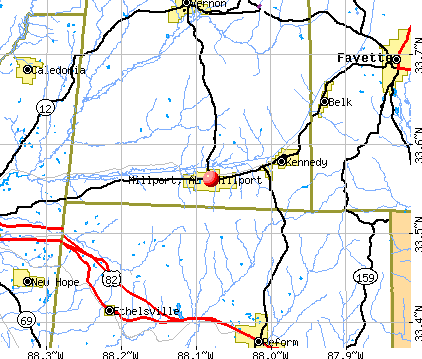 Millport, AL map