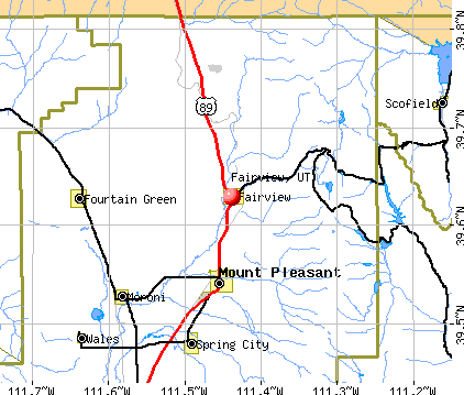 Fairview, UT map
