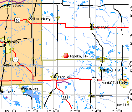 Topeka, IN map
