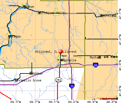 Hillcrest, IL map