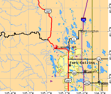 Laporte, CO map