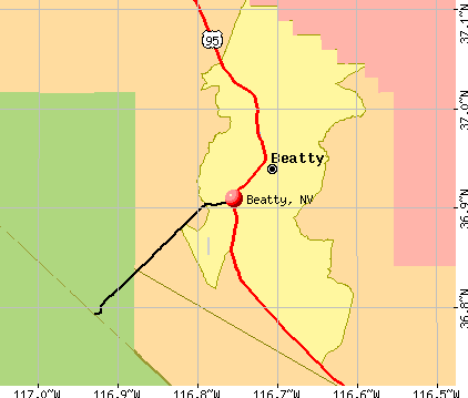 Beatty, NV map