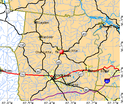 Charlotte, TN map