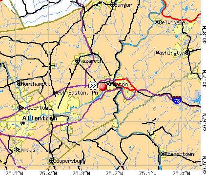 West Easton, PA map