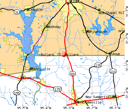 Bullard, TX map