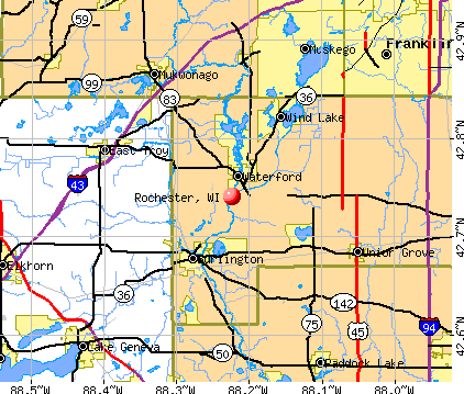Rochester, WI map