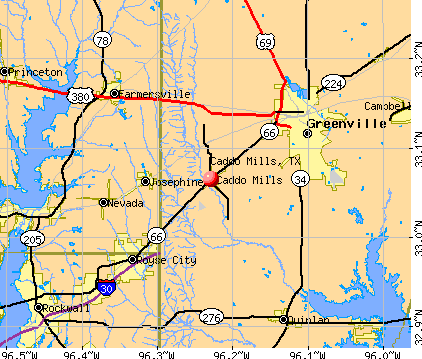 Caddo Mills, TX map
