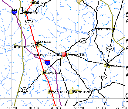 Kenansville, NC map