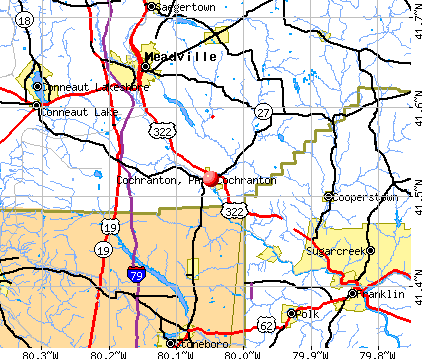 Cochranton, PA map