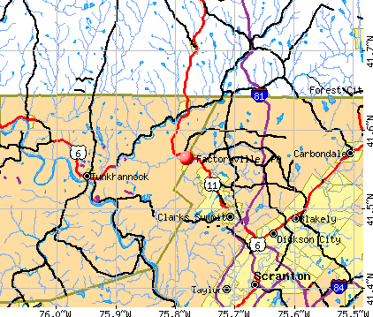 Factoryville, PA map