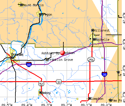 Ashton, IL map