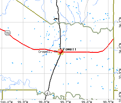 Crowell, TX map