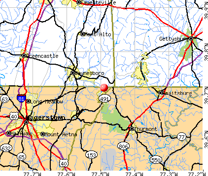 Highfield-Cascade, MD map