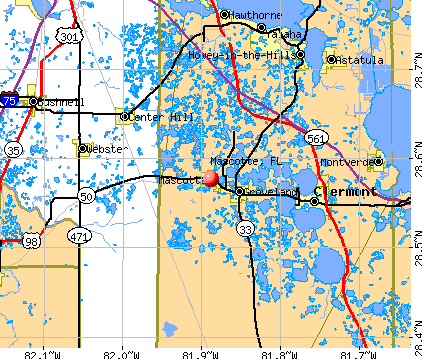 Mascotte, FL map