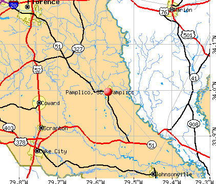 Pamplico, SC map