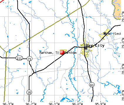 Markham, TX map