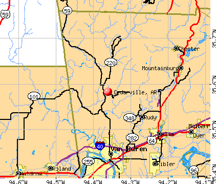 Cedarville, AR map