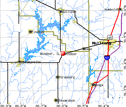 Windsor, IL map