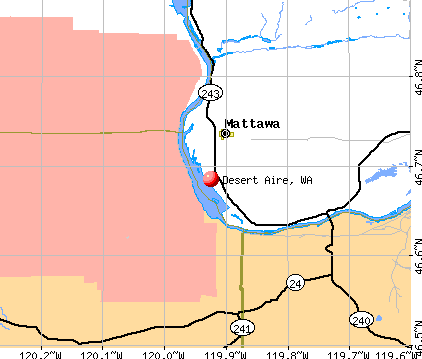 Desert Aire, WA map