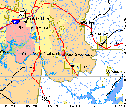 Owens Cross Roads, AL map