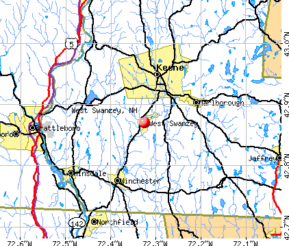 West Swanzey, NH map