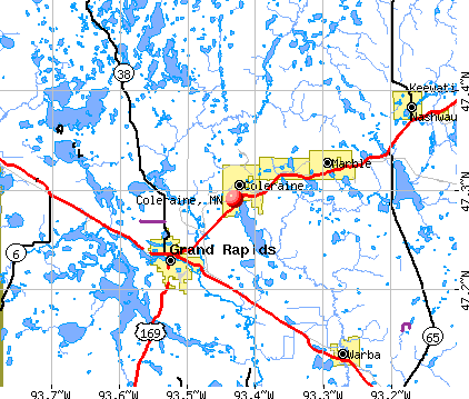 Coleraine, MN map