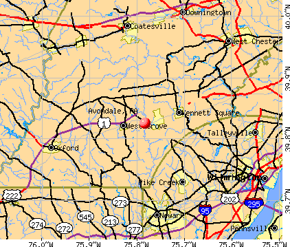 Avondale, PA map