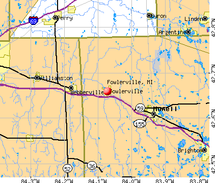 Fowlerville, MI map