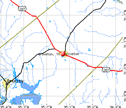 Groveton, TX map