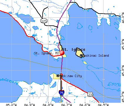 St. Ignace, MI map
