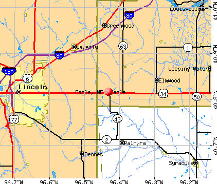 Eagle, NE map