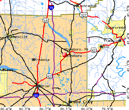 Stoneboro, PA map