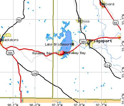 Runaway Bay, TX map