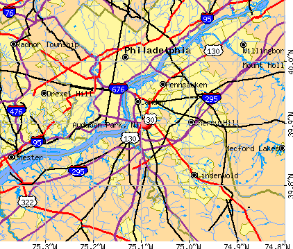 Audubon Park, NJ map
