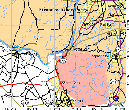 West Point, KY map