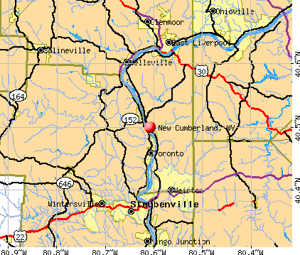New Cumberland, WV map