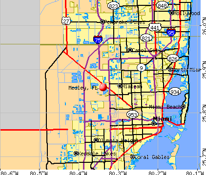 Medley, FL map