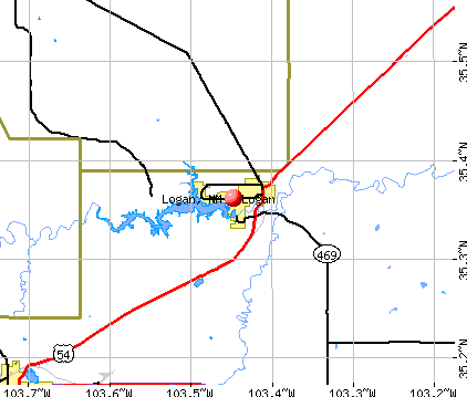 Logan, NM map
