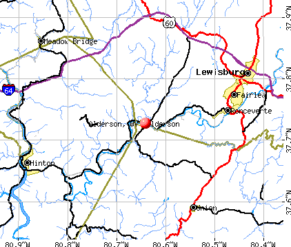Alderson, WV map