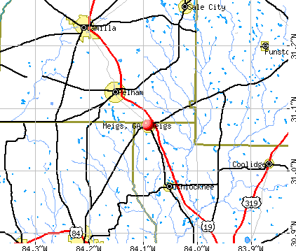 Meigs, GA map