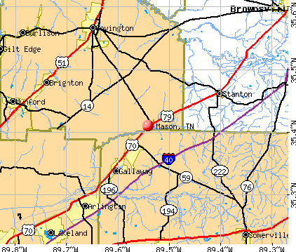 Mason, TN map