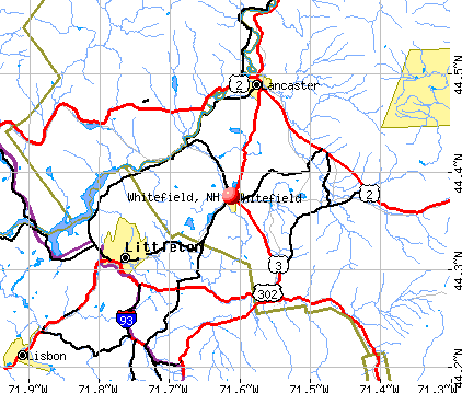 Whitefield, NH map