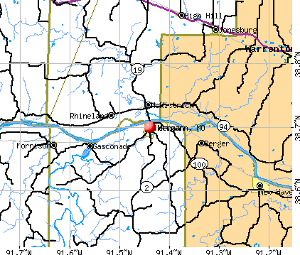 Hermann, MO map